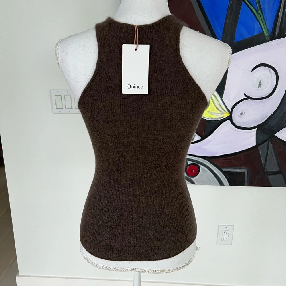 QUINCE Featherweight Cashmere Ribbed Tank Size XS - Picture 9 of 9